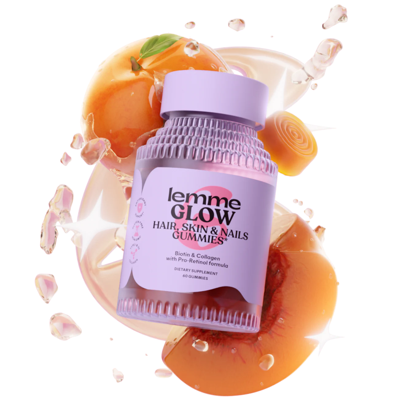 LEMME GLOW GUMMIES Hair, Skin & Nails Gummies*