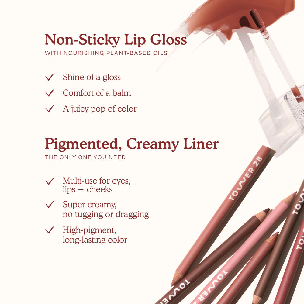 Tower 28 Beauty Line + Shine Lip Duo