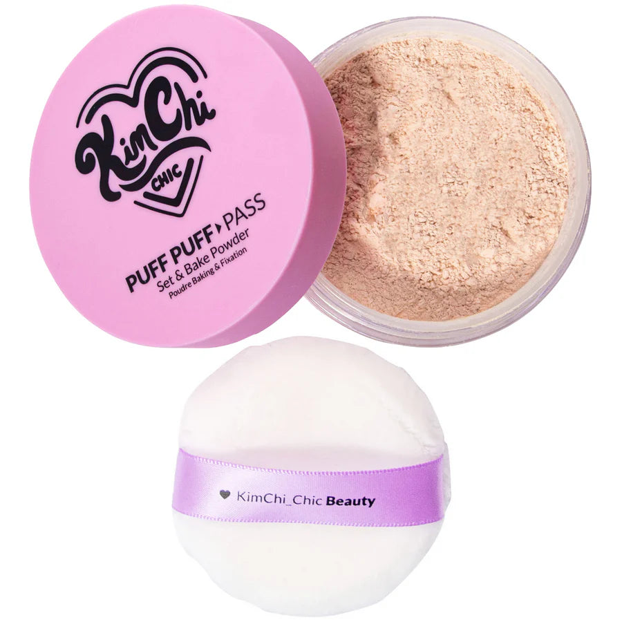 KIMCHI BEAUTY PUFF PUFF PASS SET & BAKE POWDER - 03 TRANSLUCENT