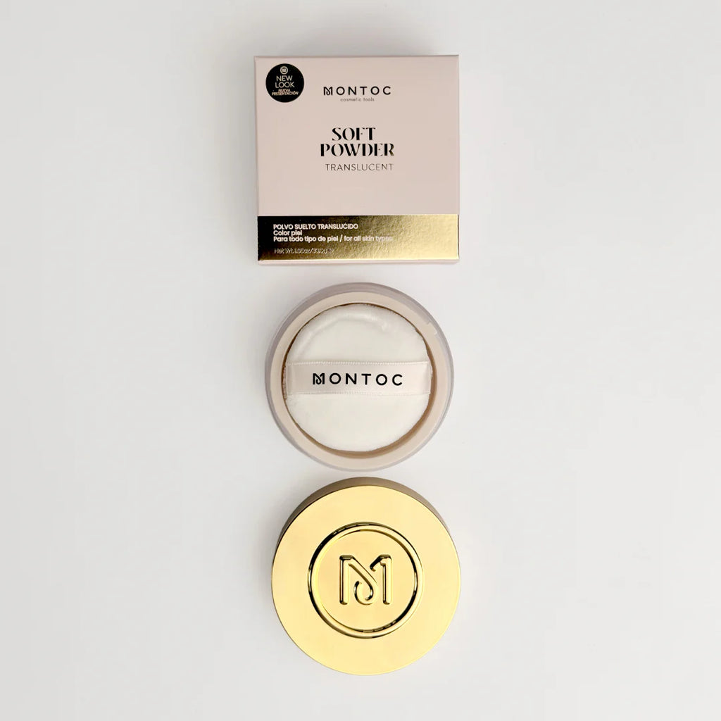 MONTOC Polvo Suelto traslucido soft-powder 30G con Borla Nueva Presentación