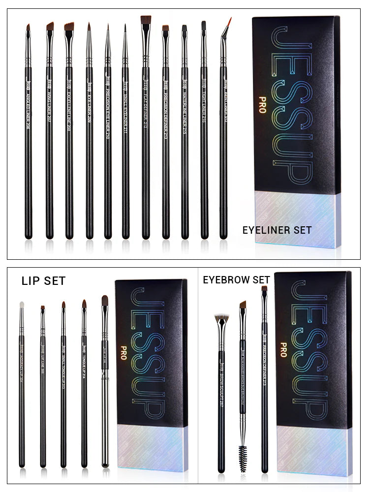 JESSUP Professional Makeup Eyeliner Brush Set 11pcs T324