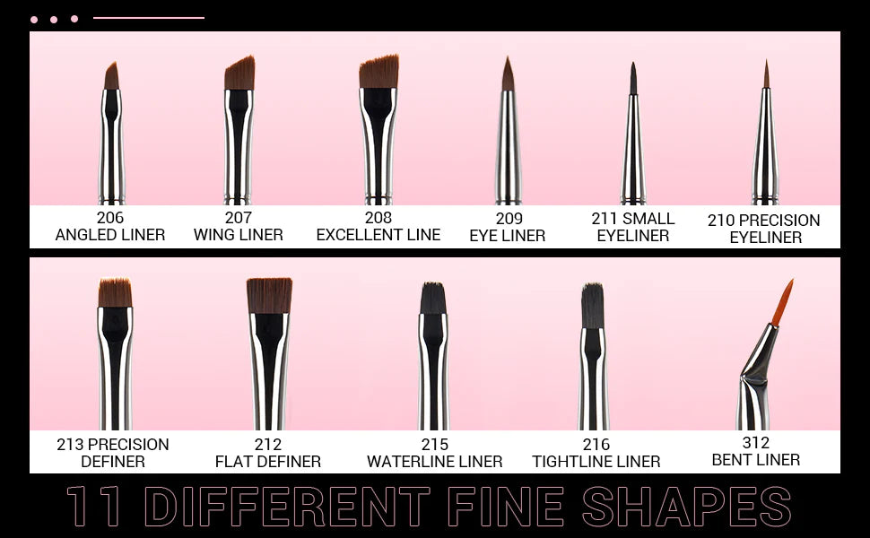JESSUP Professional Makeup Eyeliner Brush Set 11pcs T324