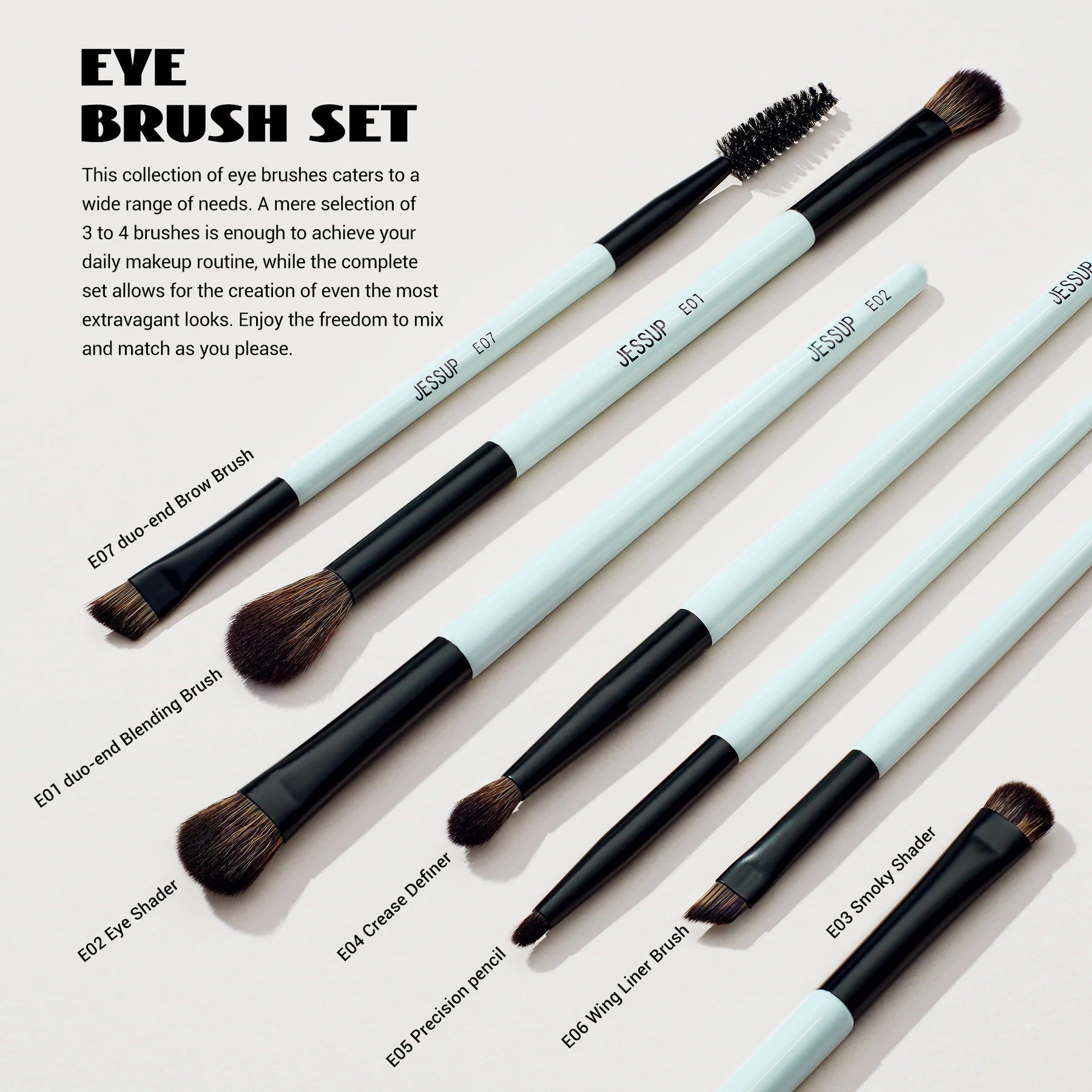 JESSUP B 10-in-6 Duo-End Brush Versatility Collection T500
