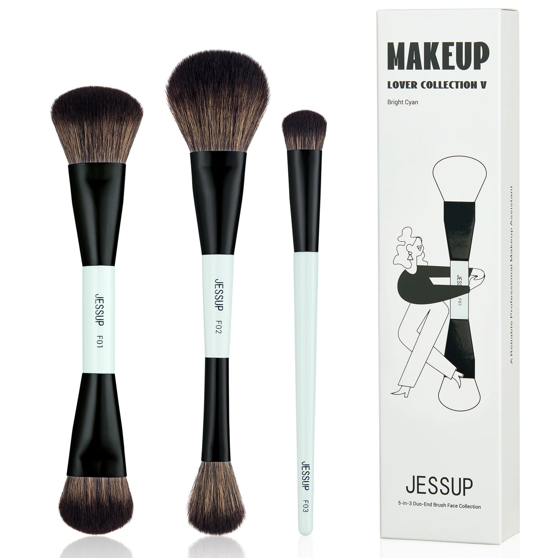 JESSUPB 5-in-3 Duo-End Brush Versatility Collection T500