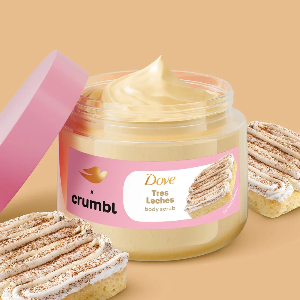 Dove Crumbl Exfoliante Corporal de Edición Limitada Tres Leches