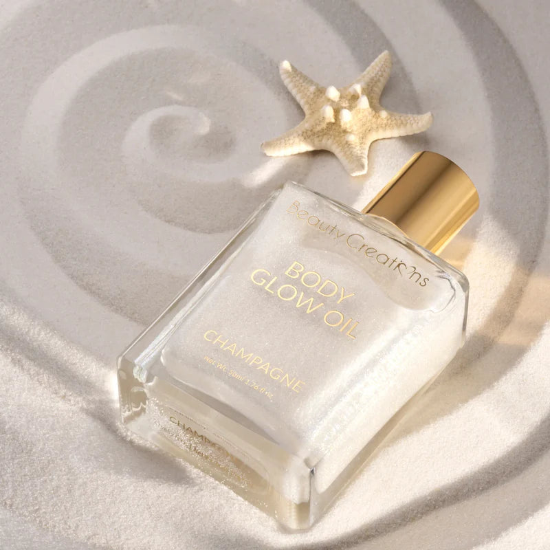 Beauty Creations - Body Glow Aceite De Brillo Corporal Champagne - Body Oil.