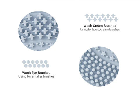 Jessup Brush Cleaner 2-IN-1 Dry(Sponge) & Wet(Silicone)
