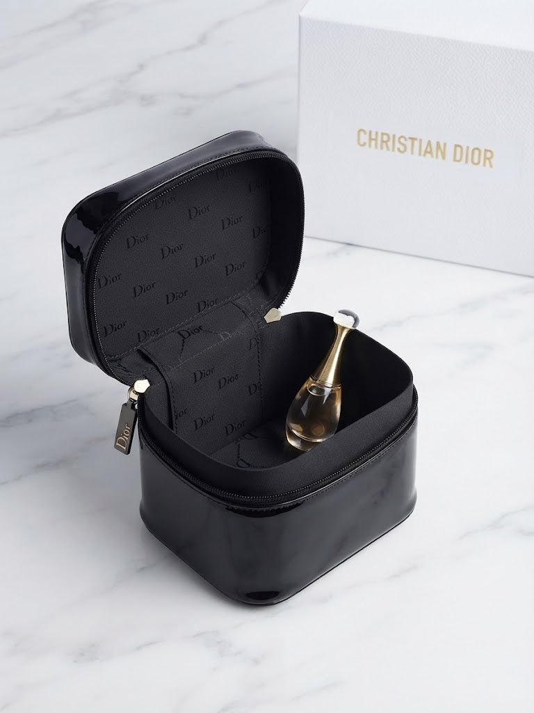 l Dior Black Patent Vanity Case
