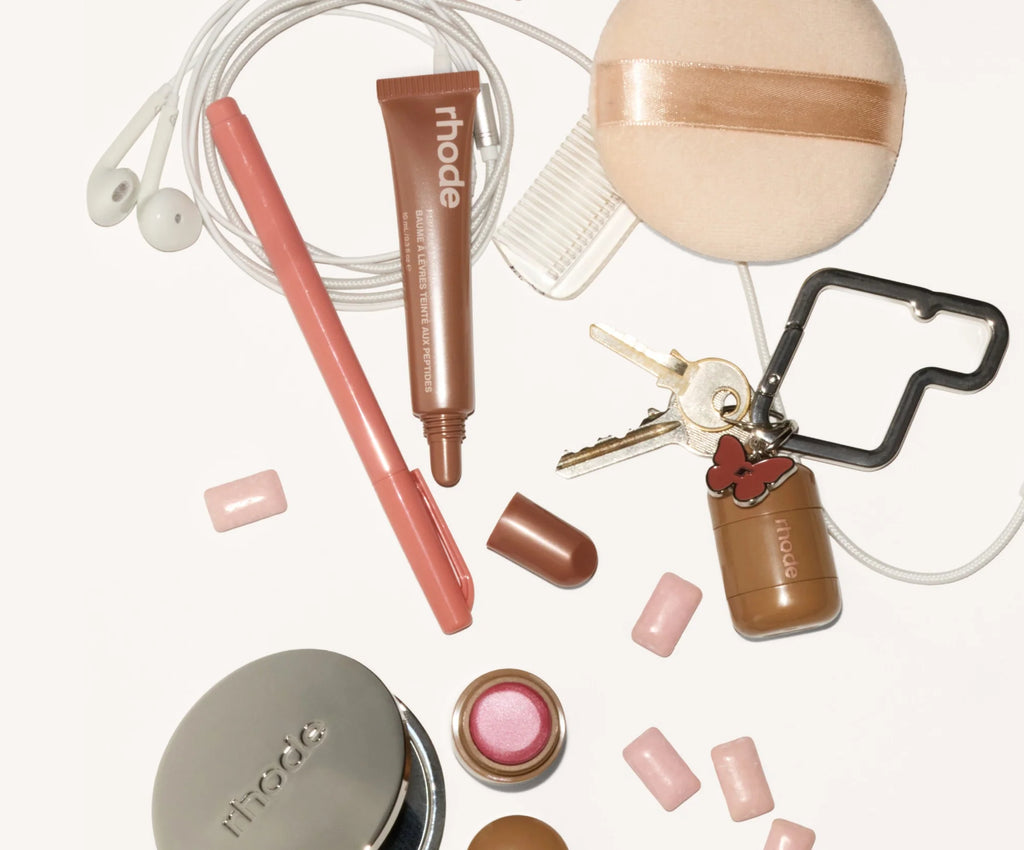 RHODE pocket pearl The mini shimmery flush + Rhode Carabiner
