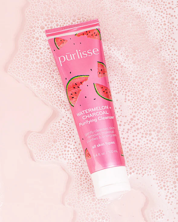 Purlisse Pink Charcoal + Watermelon Purifying Cleansing Milk
