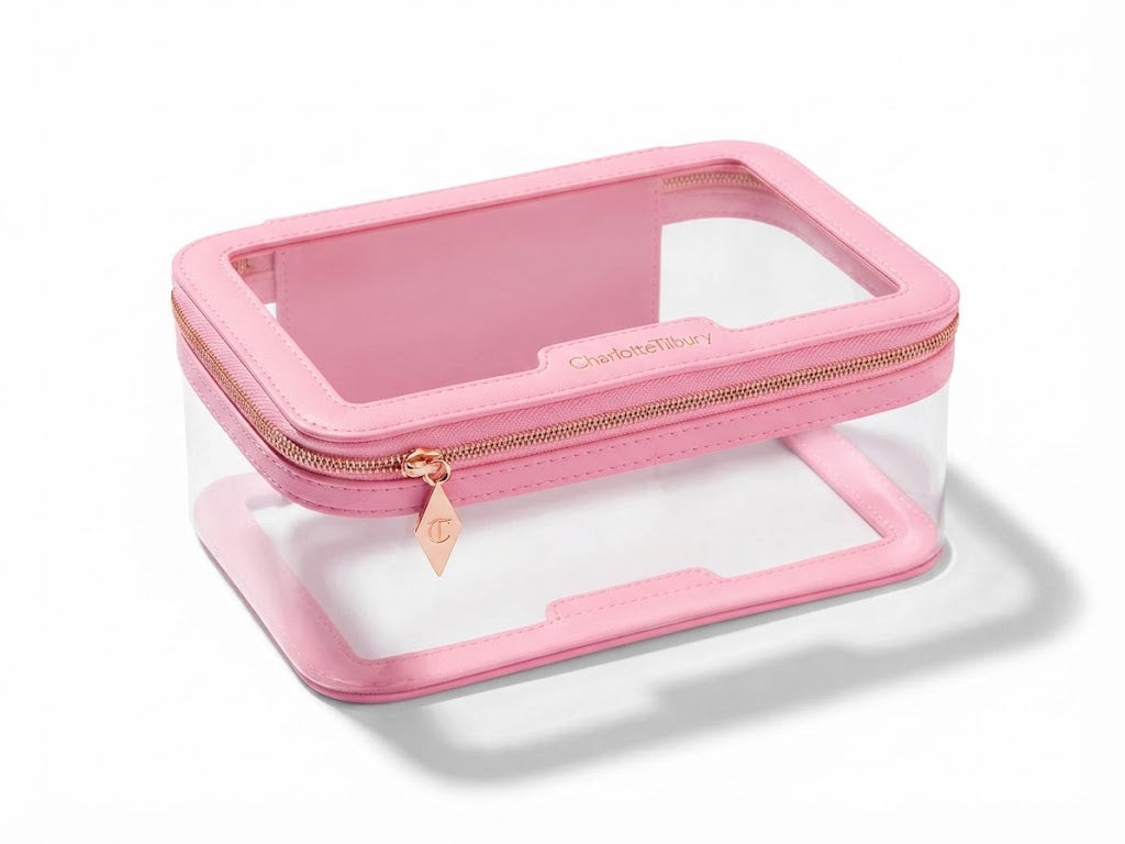 Charlotte Tilbury White Unreal Cosmetic Bag Pink