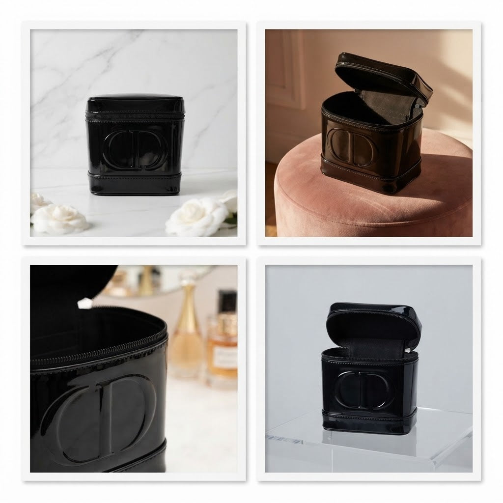l Dior Black Patent Vanity Case