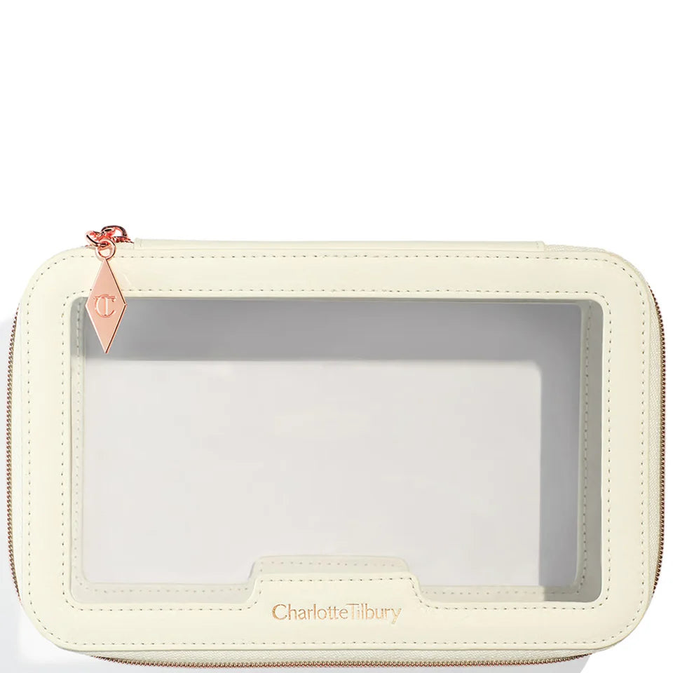 Charlotte Tilbury White Unreal Cosmetic Bag