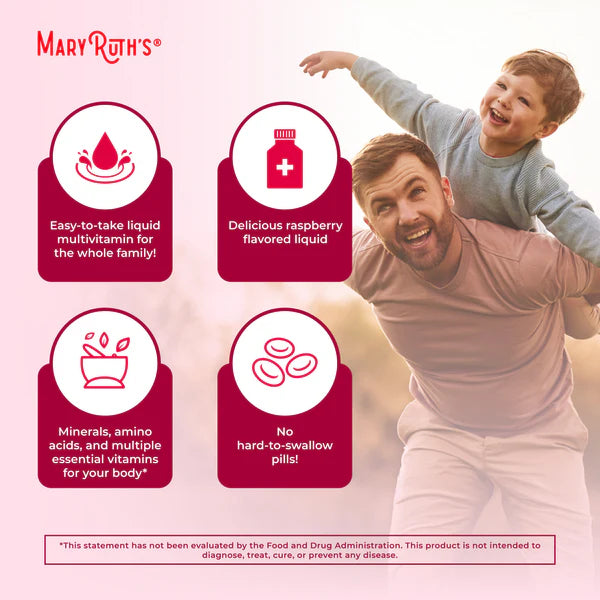 MaryRuth's Liquid Morning Multivitamin, Raspberry,  650ml