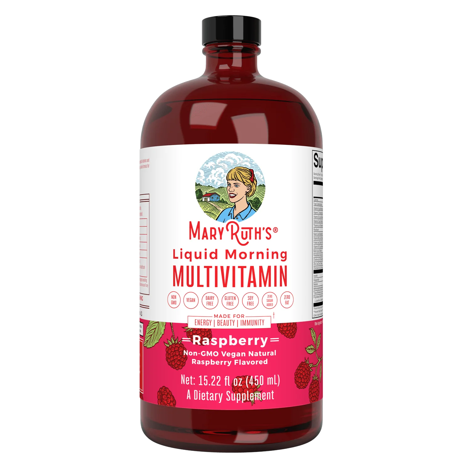 MaryRuth's Liquid Morning Multivitamin, Raspberry,  650ml