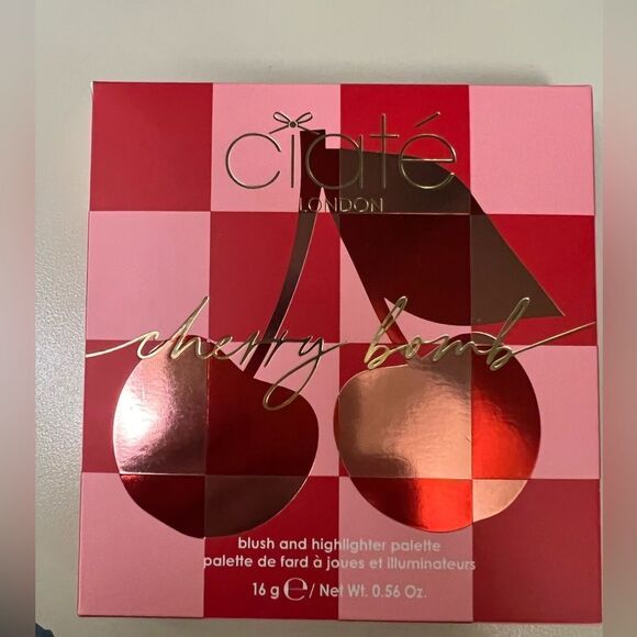 CIATE LONDON Cherry Bomb Blush and Highlighter Palette in Light/Medium