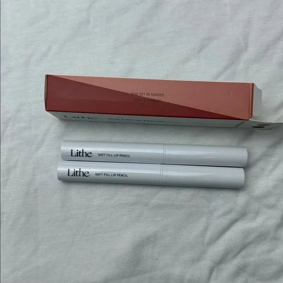 LITHE BEAUTY  Soft Fill Lip Pencils in Dusk & Scarlet