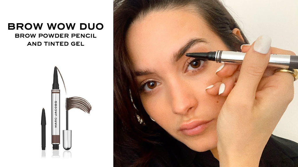 Marc Jacobs Beauty Brow Wow Duo Brow Powder Pencil and Tinted Gel + 1 Pencil Refill Dark Brown
