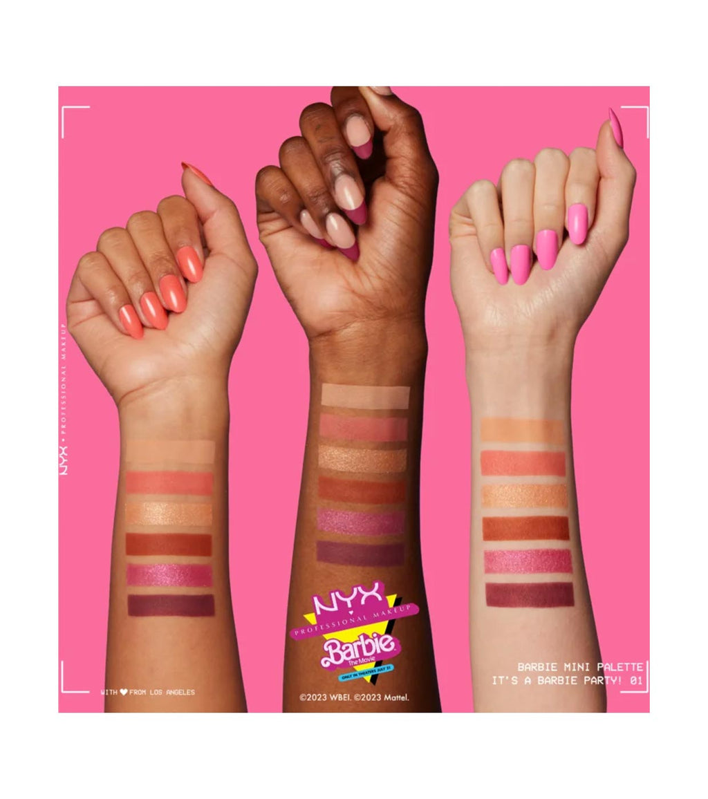 NYX PROFESSIONAL MAKEUP BARBIE, Mini Eye Palette - It's a BARBIE Party