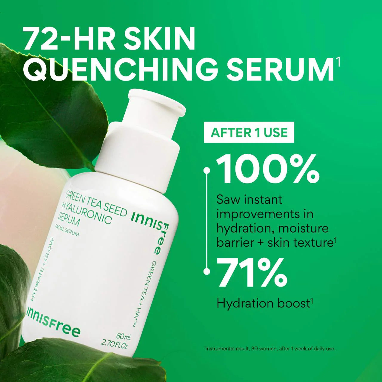 innisfree  Green Tea Hyaluronic Acid Refillable Serum 10ML