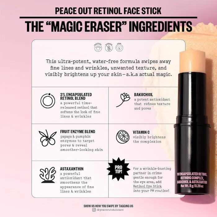 Peace Out Retinol Face Stick