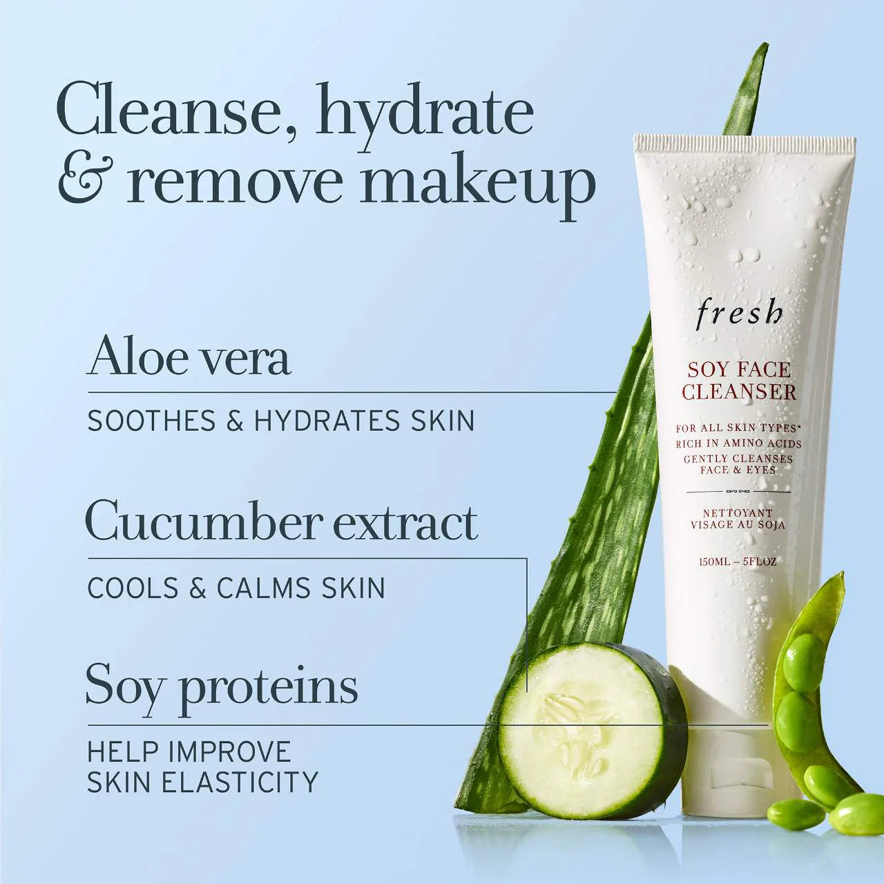 fresh  Soy Hydrating Gentle Face Cleanser 150ml