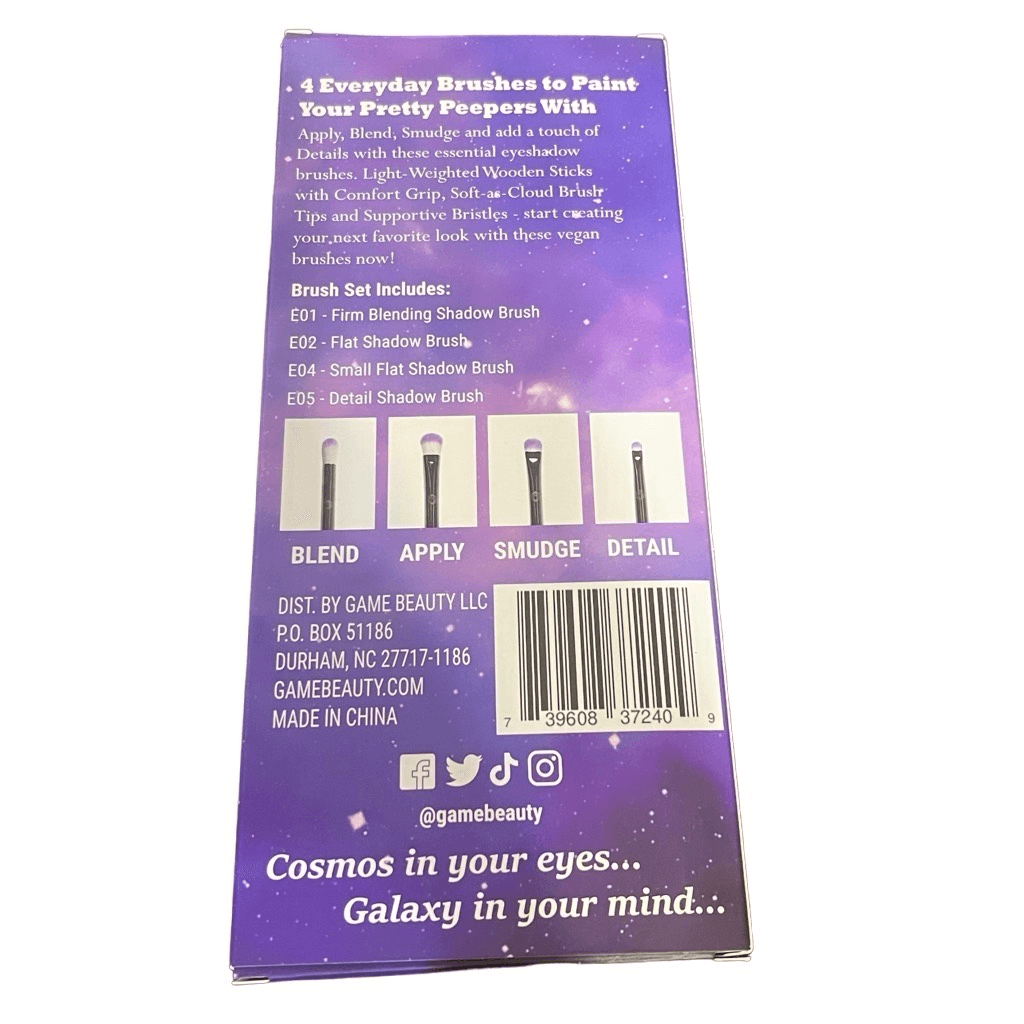 GAME BEAUTY Eyes on Me 4 Essential Eyeshadow Brush Set