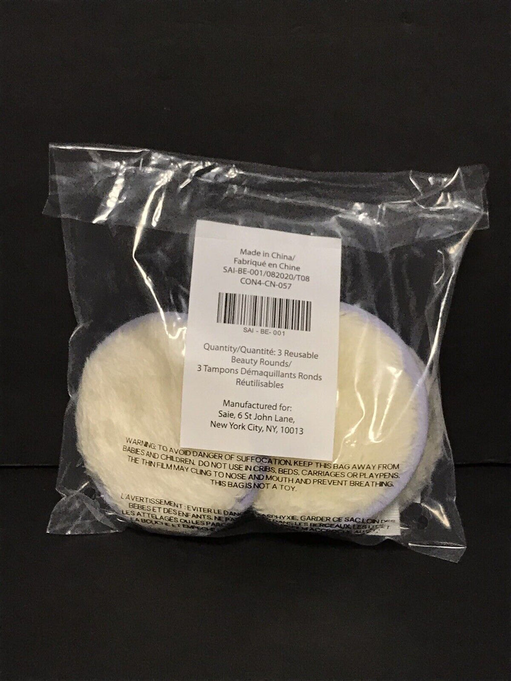 Saie Reusable Beauty Rounds (3pk) Makeup Removing Pads