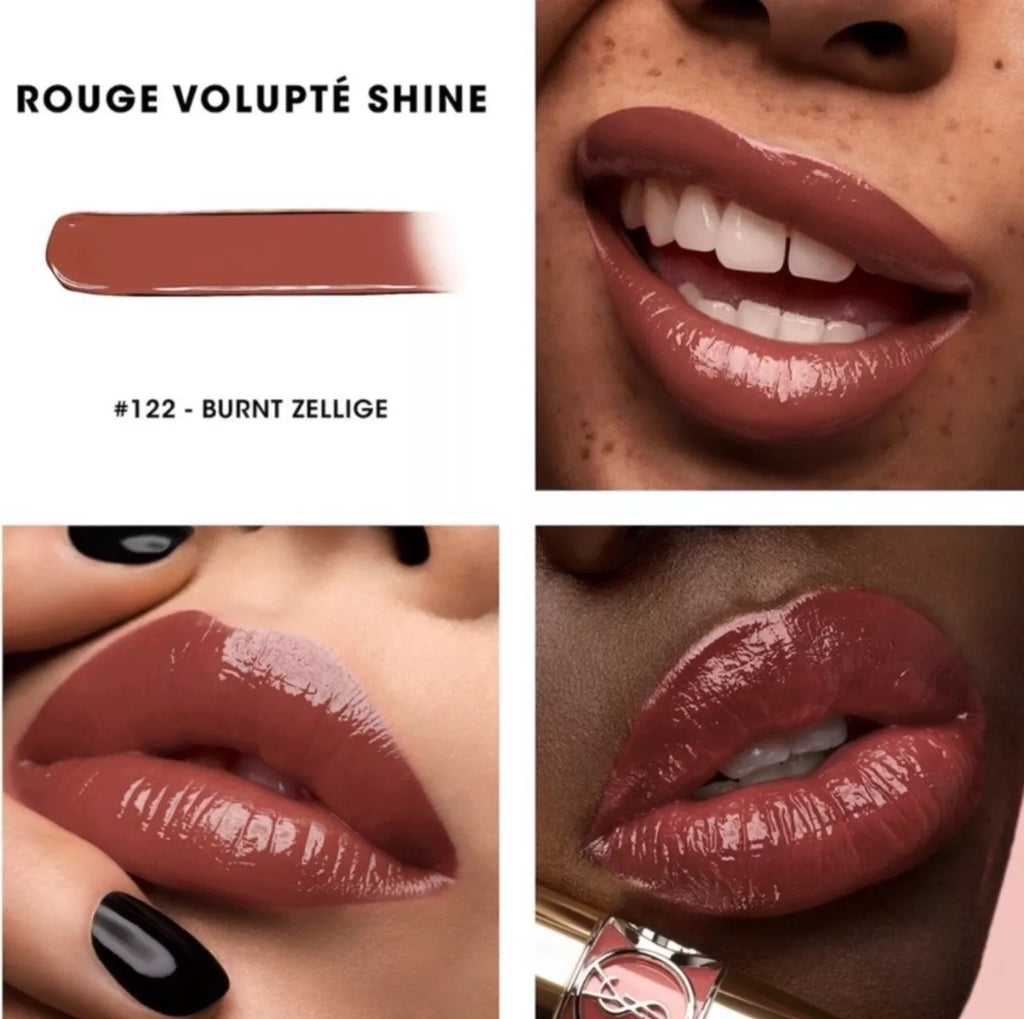 Yves Saint Laurent YSL Rouge Volupte Shine Oil-In-Stick #122 Burnt Zellige