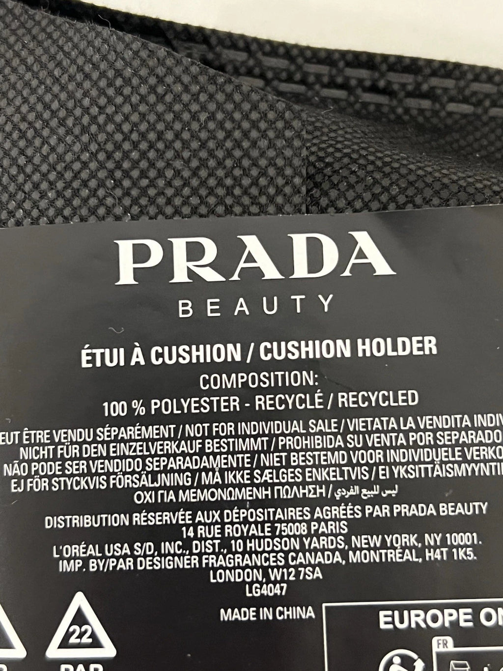 Prada Beauty Blue Pouch