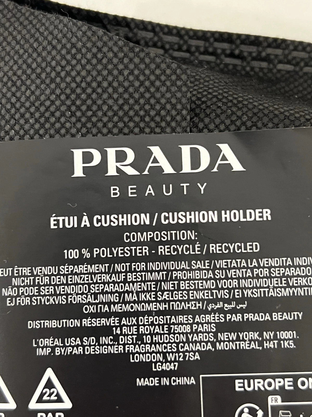 Prada Beauty Blue Pouch