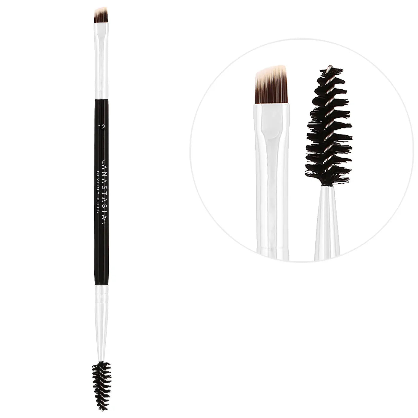 Anastasia Beverly Hills  Dual-Ended Firm Angled Eyebrow Brush #12