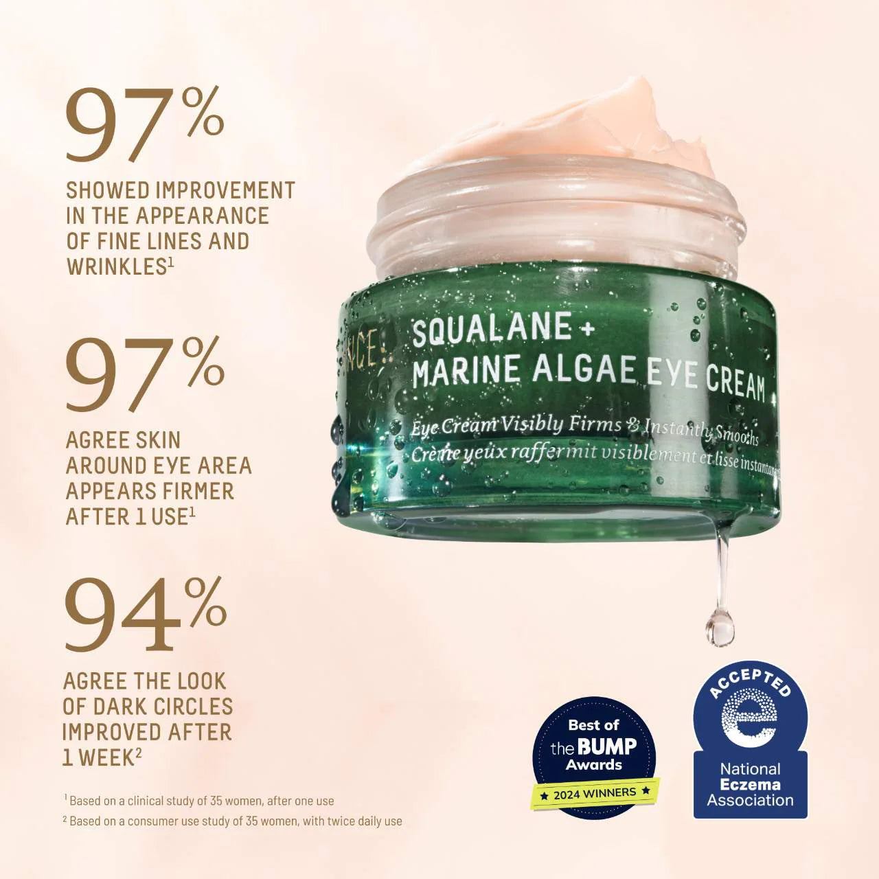 Biossance Squalane + Marine Algae Eye Cream - 15ml
