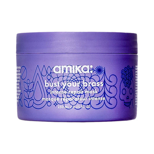 amika Bust Your Brass Cool Blonde Purple Intense Repair Hair Mask 250ml