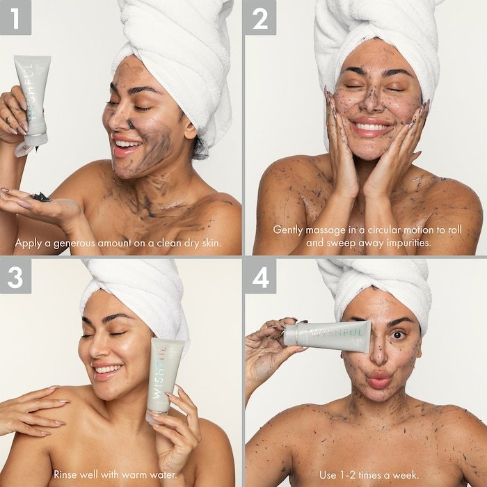 HUDA BEAUTY Wishful Yo Detox Charcoal Face & Body Enzyme Scrub