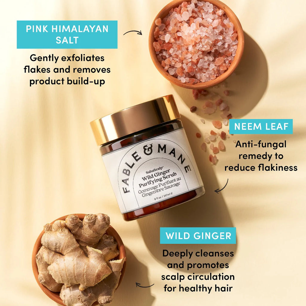 Fable & Mane  SahaScalp Wild Ginger Purifying Scrub