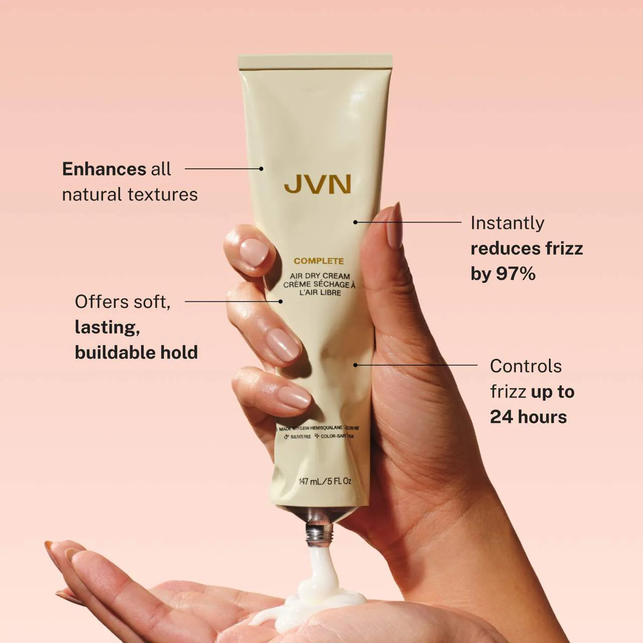 JVN  Complete Hydrating Air Dry Hair Styling Cream 147ml