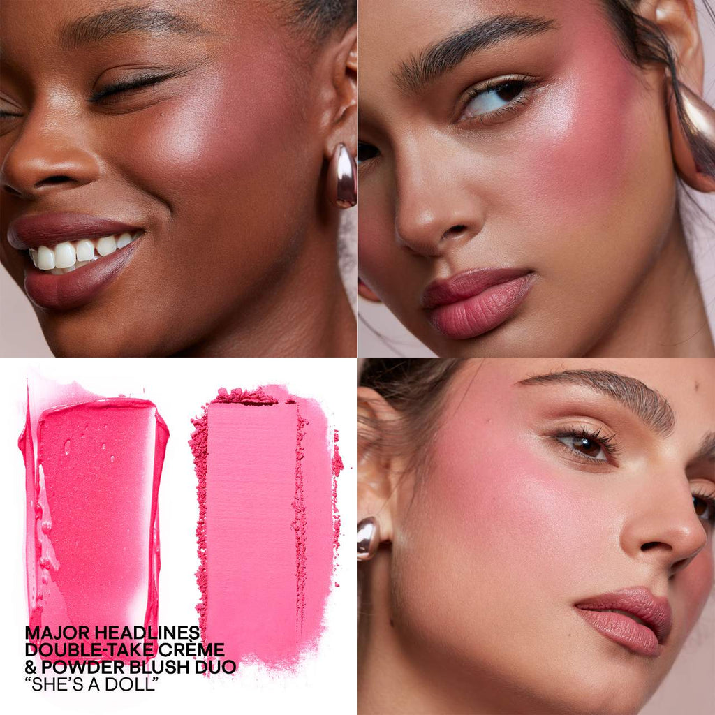 PATRICK TA Major Beauty Headlines - Double-Take Crème & Powder Blush  She's a Doll - bright neutral pink