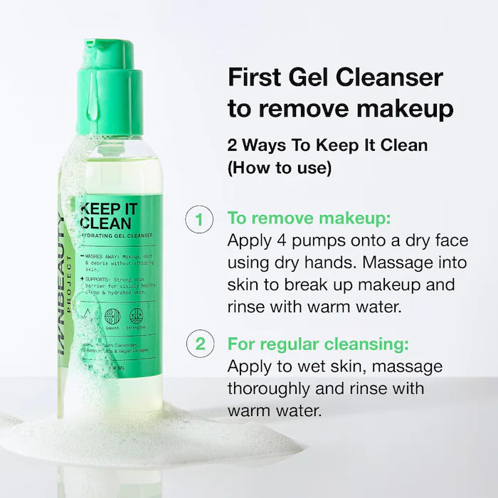 iNNBEAUTY PROJECT Keep It Clean Hydrating Gel Cleanser with Ceramides & 10 Amino Acids