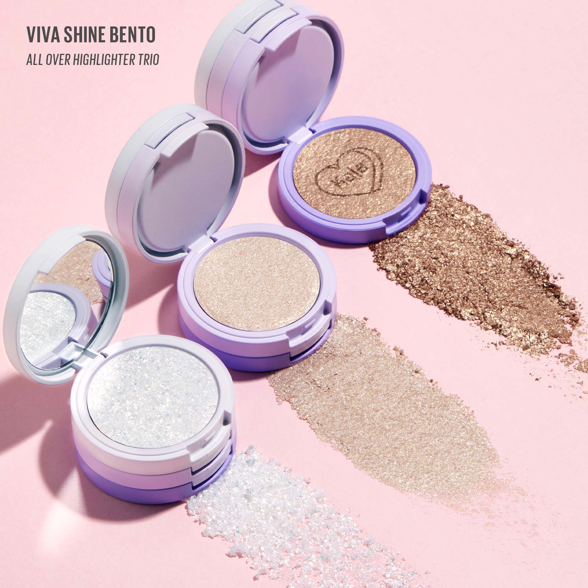 Kaja Viva Shine Bento All Over Highlighter Trio