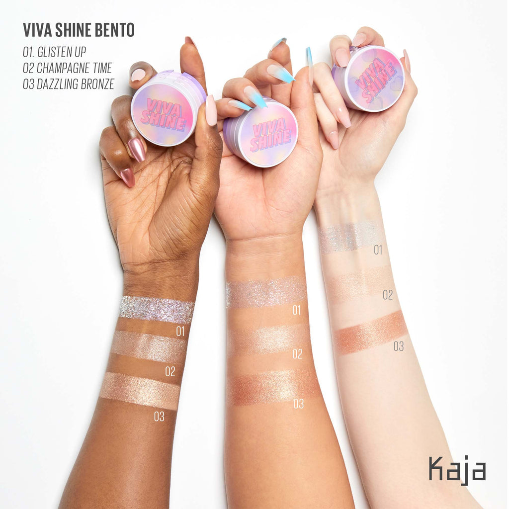 Kaja Viva Shine Bento All Over Highlighter Trio
