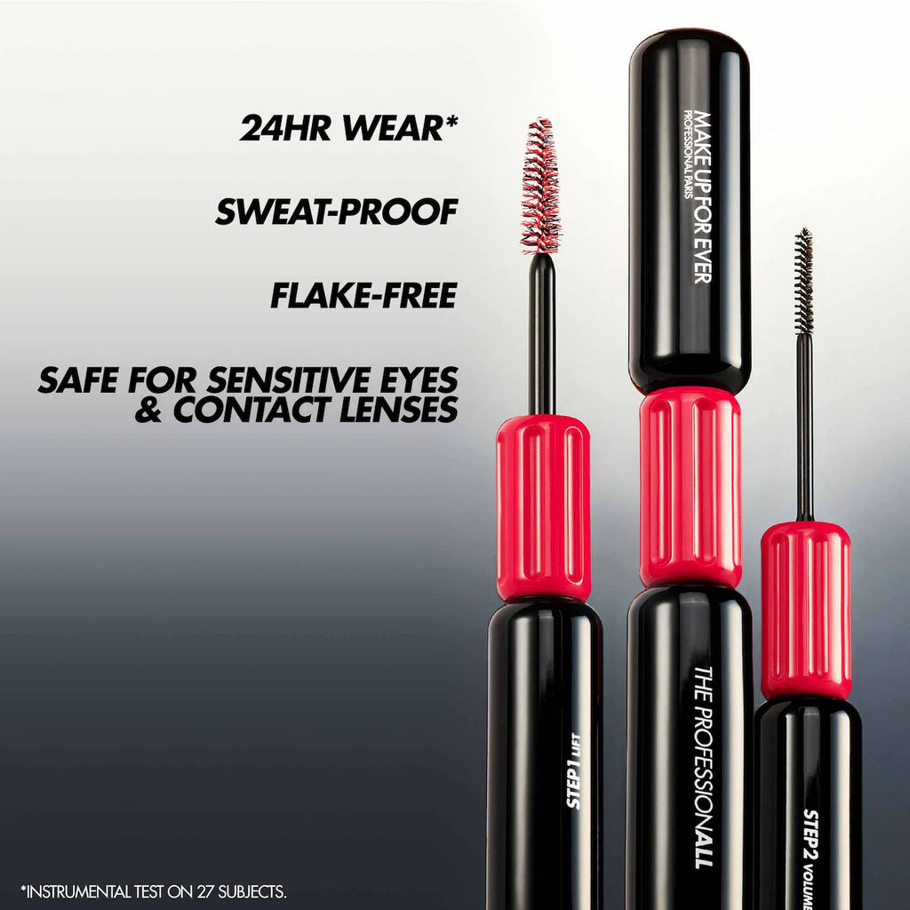 MAKE UP FOR EVER  The Professionall 24HR Double-Ended Lifting & Volumizing Mascara Black
