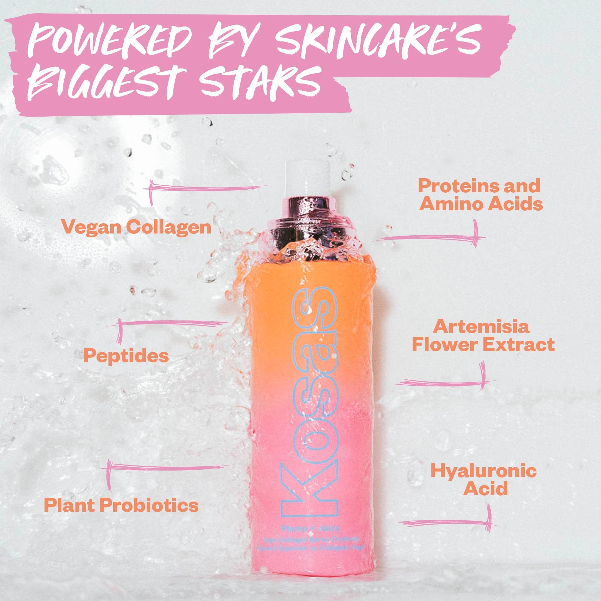 Kosas Plump + Juicy Vegan Collagen + Probiotic Spray-On Serum MIINI