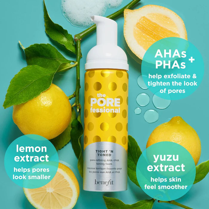 Benefit Cosmetics The POREfessional Tight ’n Toned Pore-Refining AHA+PHA Toner 133ML
