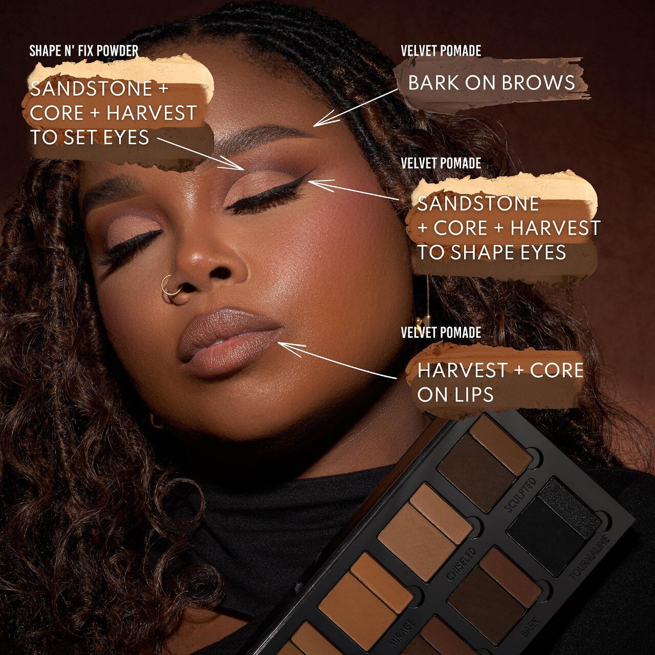 Danessa Myricks Beauty Groundwork: Defining Neutrals - Palette For Eyes, Brows, Face & Lips