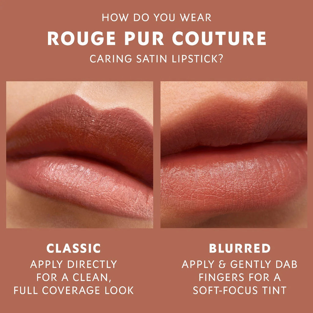 Yves Saint Laurent  Rouge Pur Couture Caring Satin Lipstick with Ceramides Deluxe mini