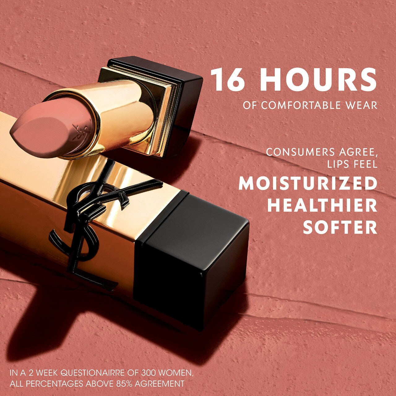 Yves Saint Laurent  Rouge Pur Couture Caring Satin Lipstick with Ceramides Deluxe mini
