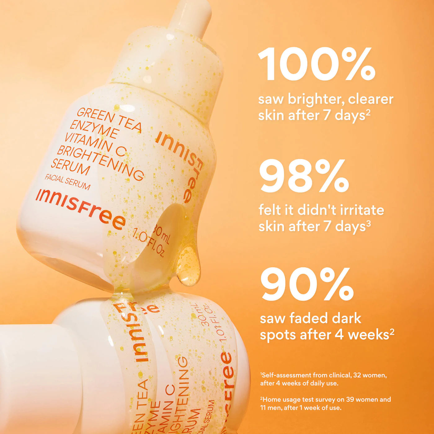 innisfree  Rapid Vitamin C Brightening Serum for Dark Spots + Post-Breakout Marks 7ml