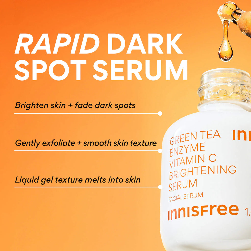 innisfree  Rapid Vitamin C Brightening Serum for Dark Spots + Post-Breakout Marks 7ml
