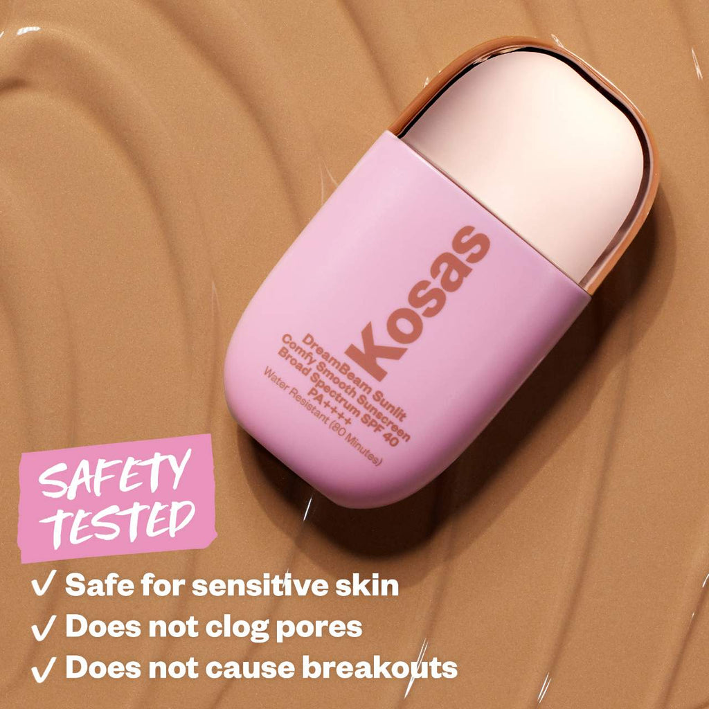 Kosas  DreamBeam Silicone-Free Mineral Sunscreen SPF 40 with Ceramides and Peptides